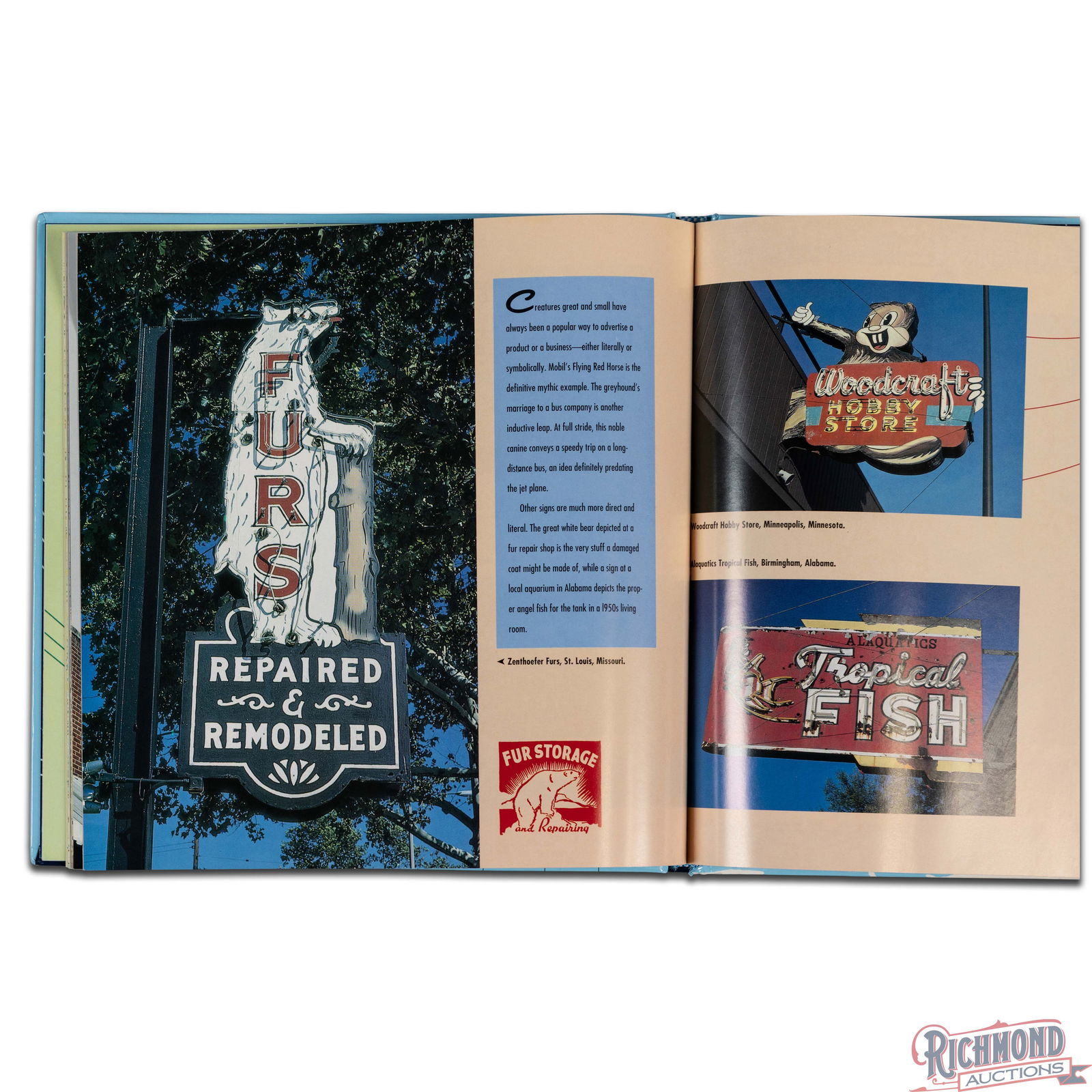 Furs Repaired & Remodeled Die Cut 8' Single Sided Porcelain Factory Neon Sign w/ Polar Bear - 6