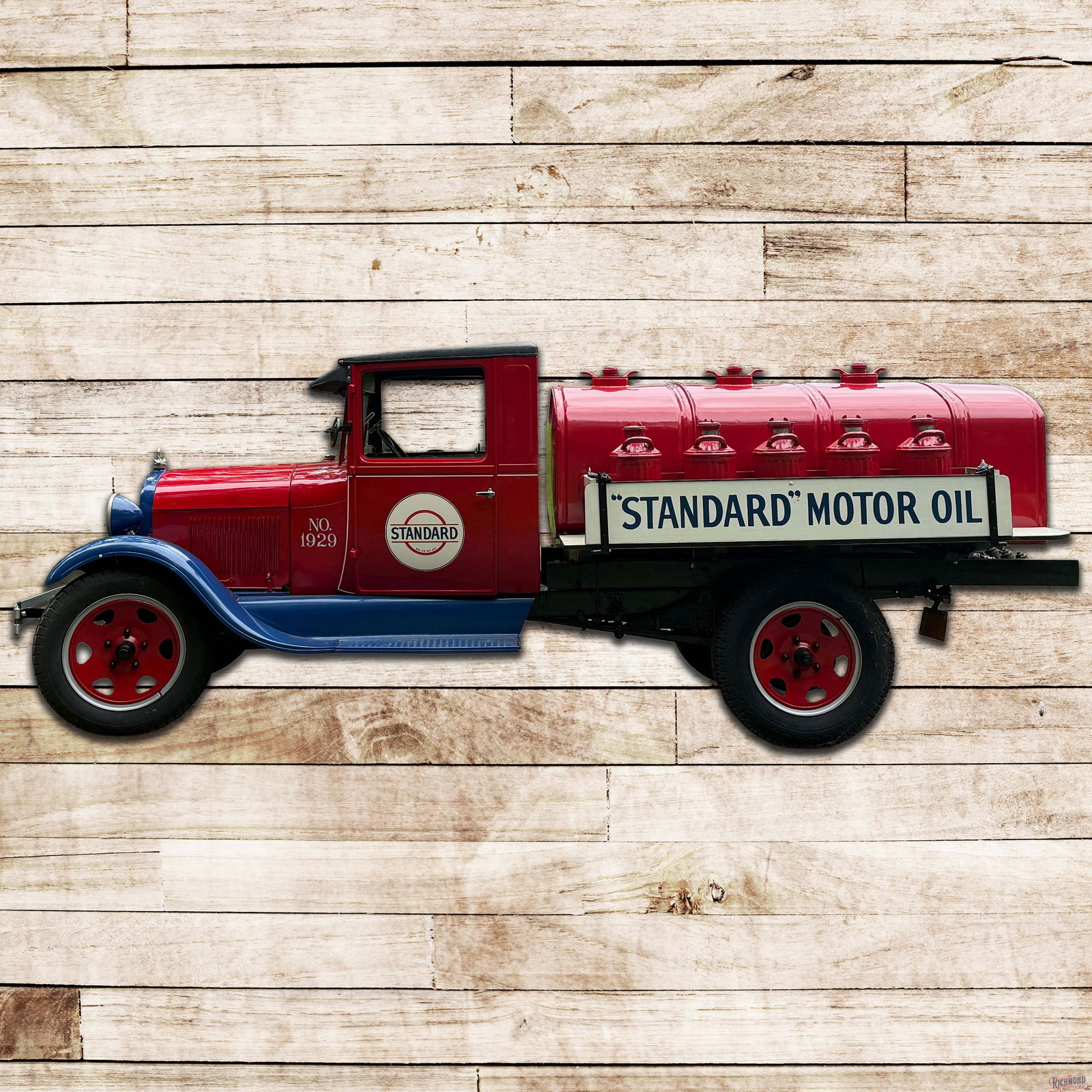 1929 Ford Standard Motor Oil Tanker Truck: This 1929 Ford Standard Motor Oil Tanker Truck was owned by Sam McIntyre. He was a legendary Standard/Esso/Exxon collector. Sam worked for the Standard Oil company for over 30 years and spent years