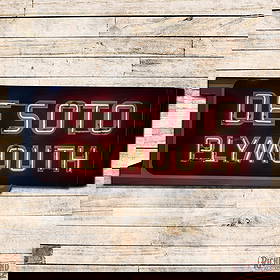 Superb DeSoto Plymouth Die Cut 6' Double Sided Porcelain Factory Neon Sign: DSP (Double Sided Porcelain) die cut factory neon sign with the original metal can has outstanding color and gloss. Side #1 is exceptionally clean with minor surface imperfections and a small areas of