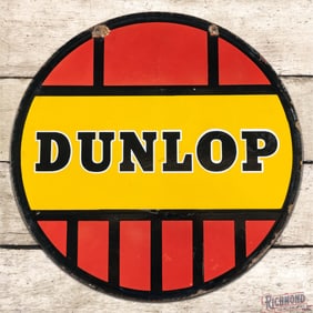 Dunlop Tires 24" Double Sided Porcelain Sign