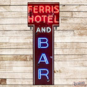 Ferris Hotel And Bar 8' Single Sided Porcelain Factory Neon Sign