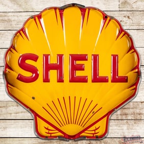 Shell Gasoline Emb. 48" Single Sided Porcelain Factory Neon Sign