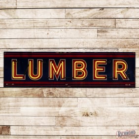 Lumber 7' Emb. Single Sided Porcelain Factory Neon Sign