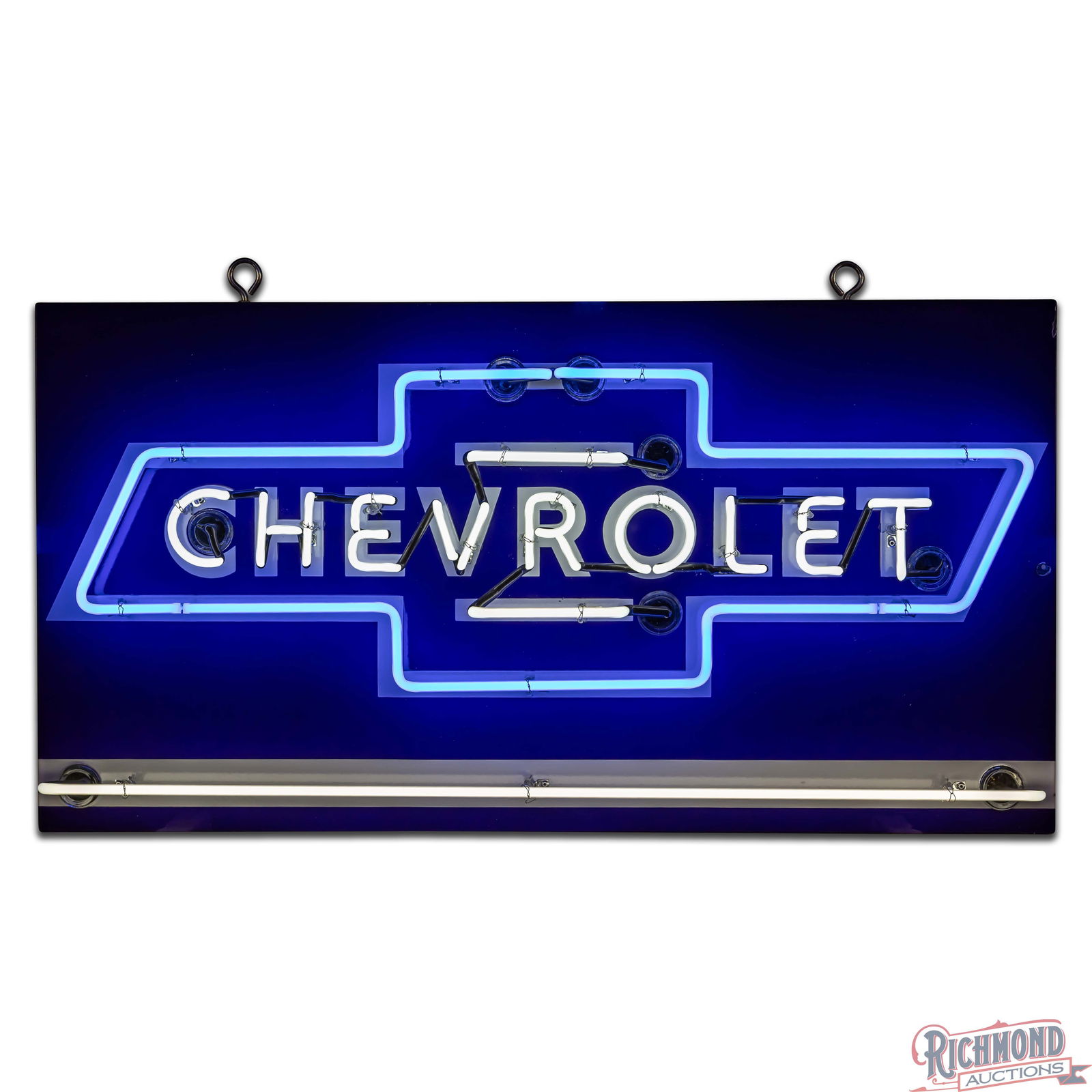 Chevrolet 4' Single Sided Porcelain Factory Neon Sign w/ Bowtie - 2