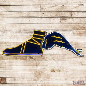 Goodyear Tires 8' Die Cut Single Sided Porcelain Neon Sign w/ Wingfoot