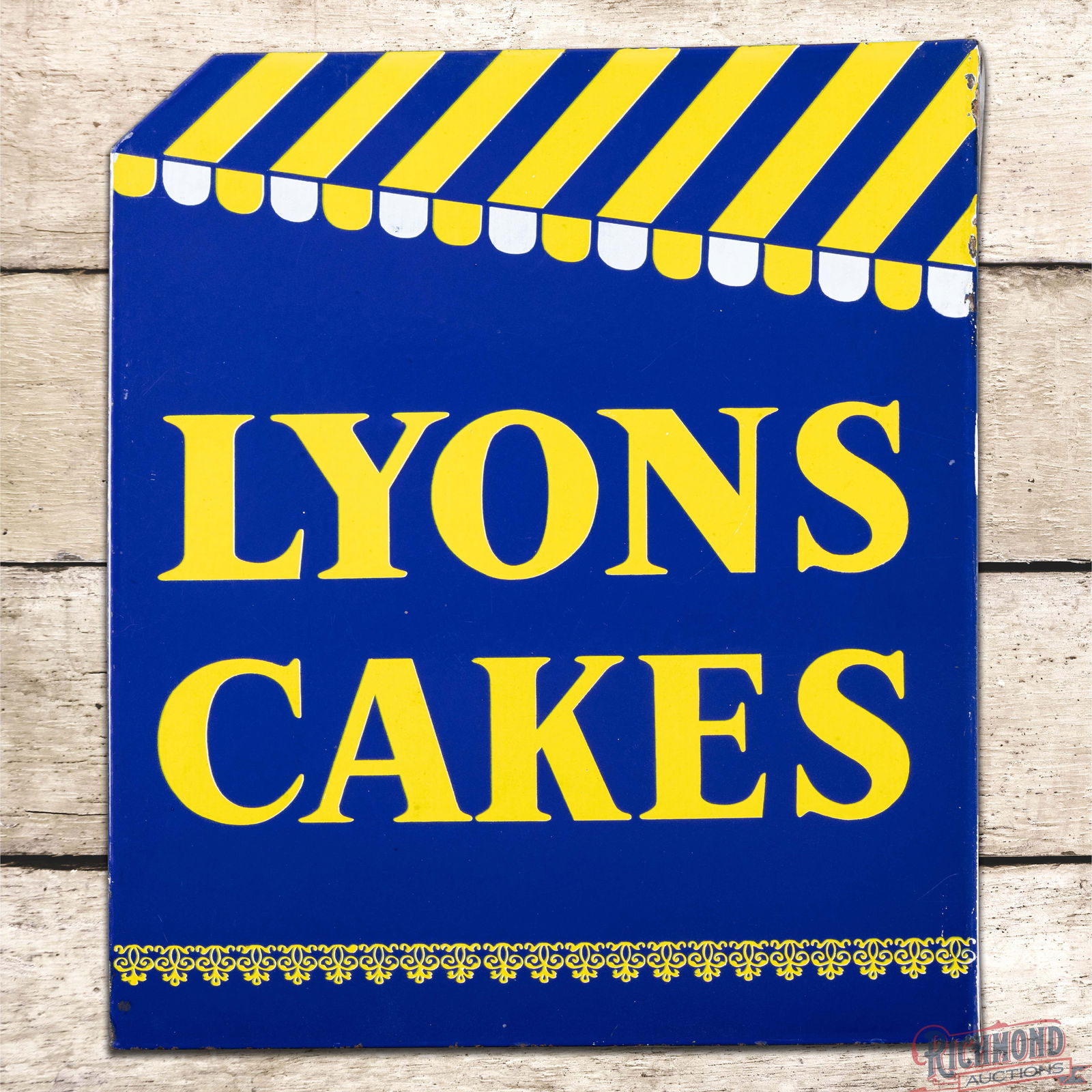 Striking Lyons Cakes Double Sided Porcelain Flange Sign (1 of 4)