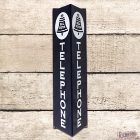 Rare Bell System Telephone 3D Flange Sign w/ Logo