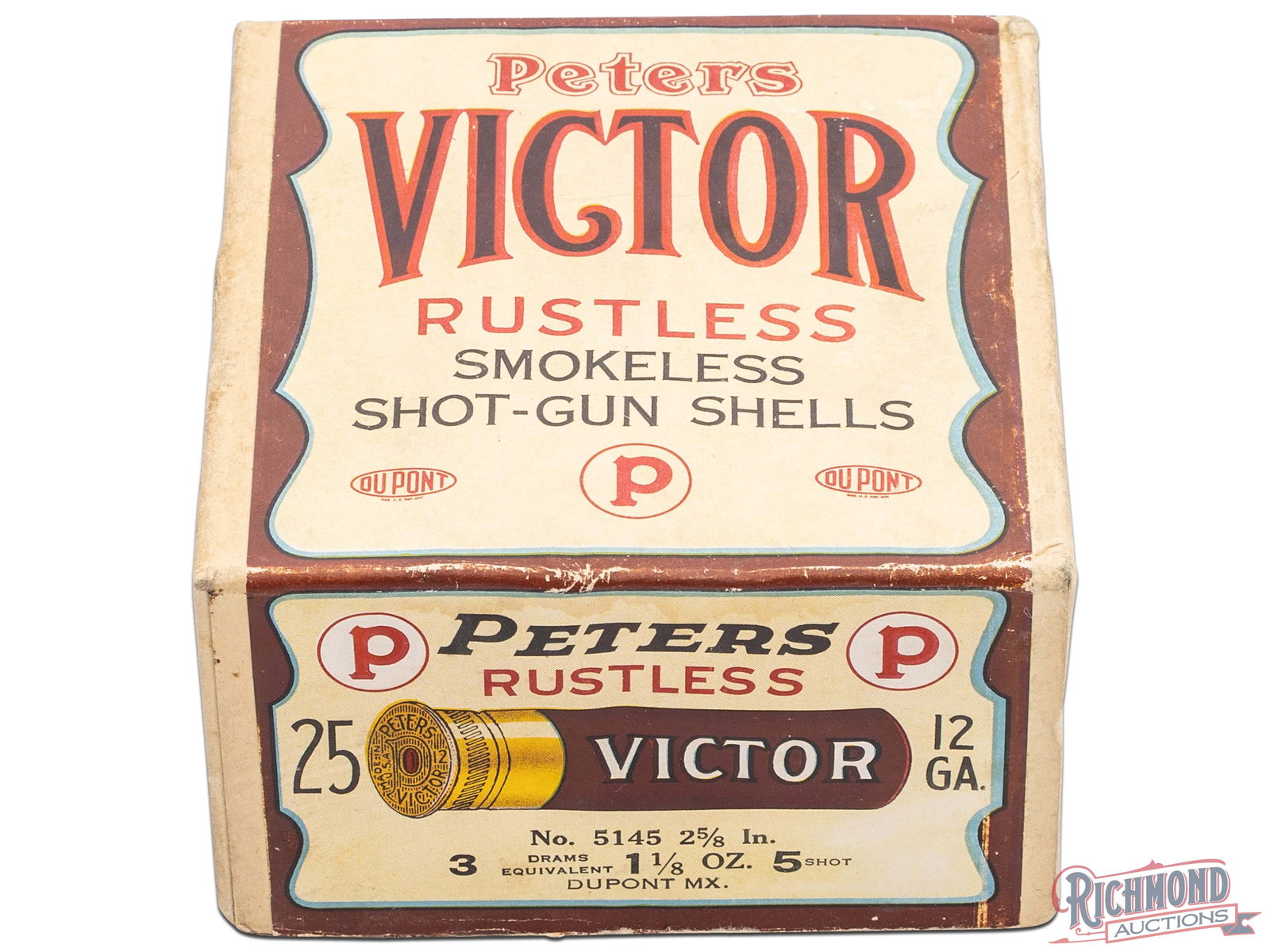 Peters Victor 12 Gauge Rustless Smokeless Shot-Gun Two Piece Shell Box (1 of 5)