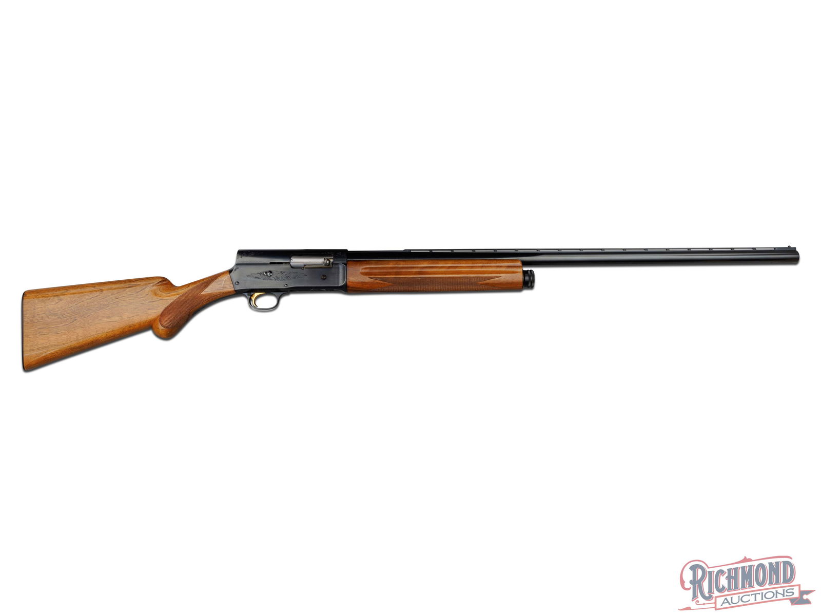 High Condition 1965 Belgium Browning A-5 Light Twelve 12 GA Semi-Auto Shotgun: Manufactured by FN in Belgium for Browning in 1965. This shotgun features a 29-1/2" blued Special Steel ventilated rib barrel with brass bead front sight. Chambered for 2-3/4" shells with a Full Choke
