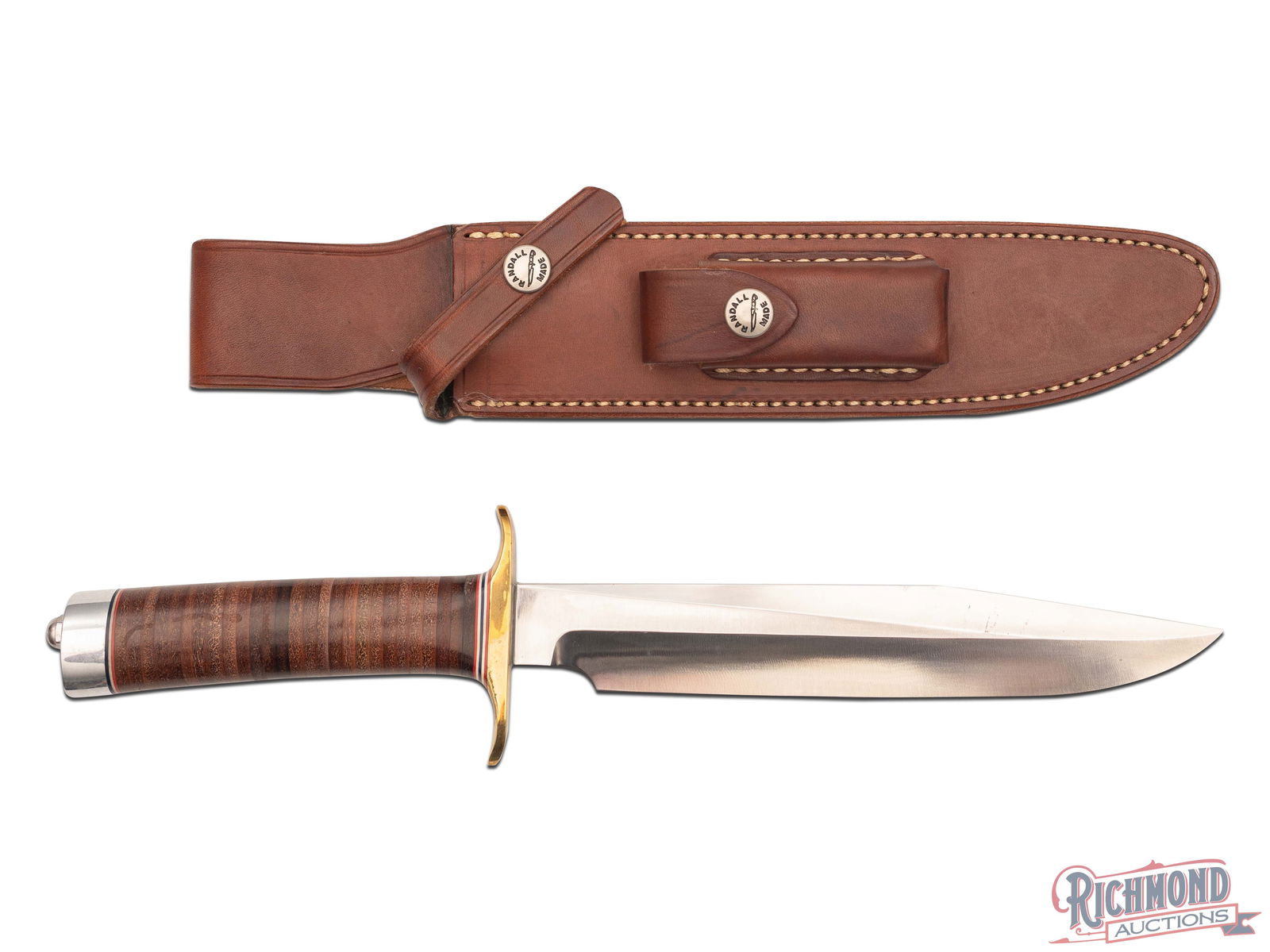 Randall Made Knife Model 1 Fighter 8" Blade with Leather Handle & Leather Sheath (1 of 4)