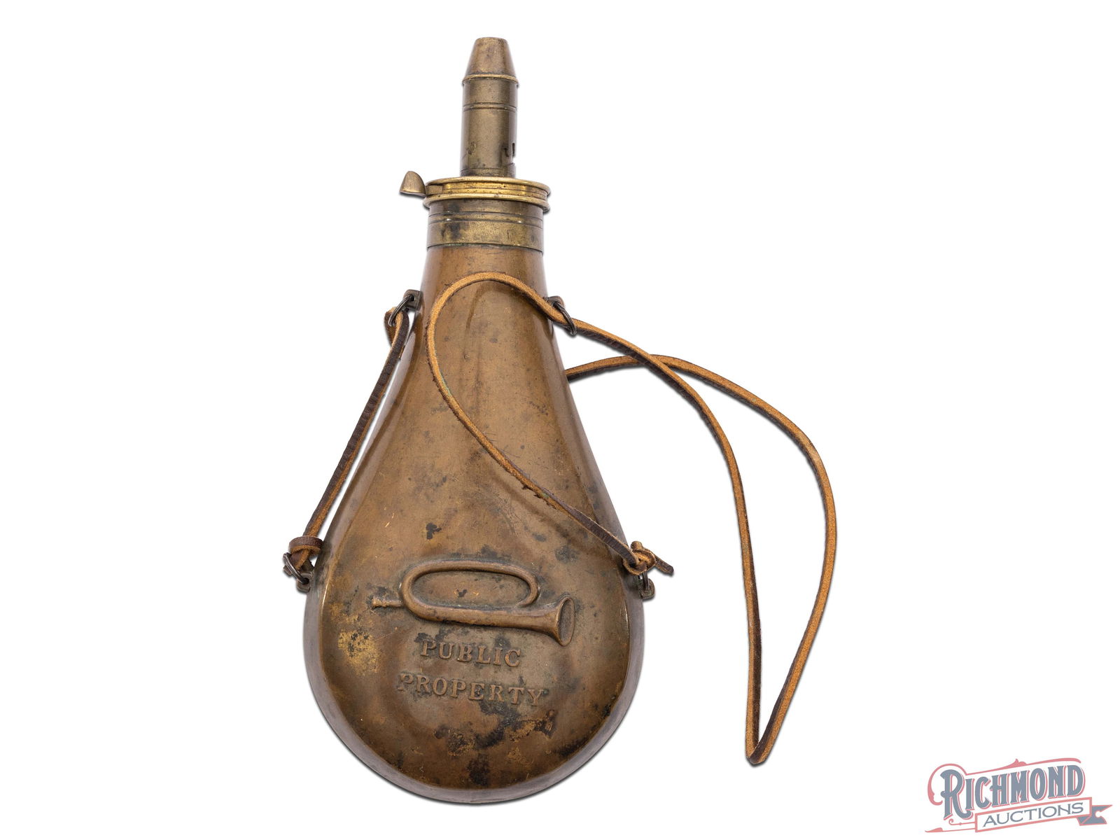Public Property Marked U.S. Martial Powder Flask (1 of 2)