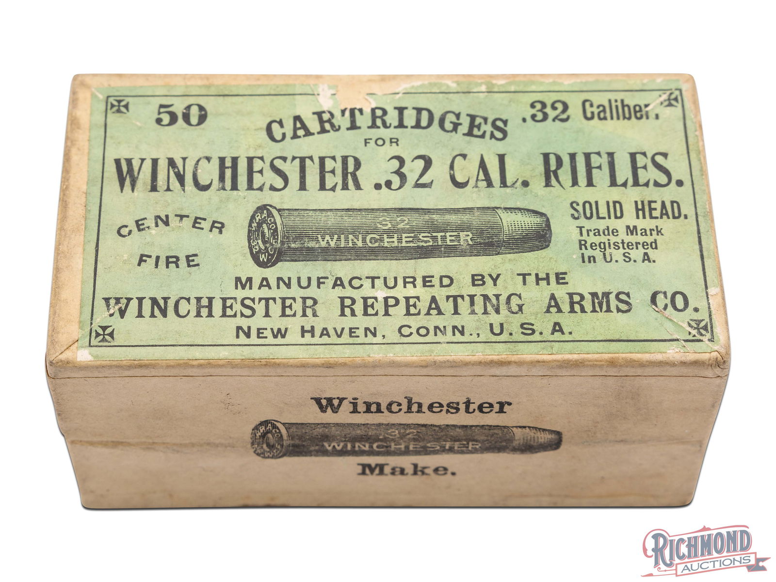 Sealed Winchester .32 Caliber Rifle Two Piece 50 Round Cartridge Box (1 of 6)