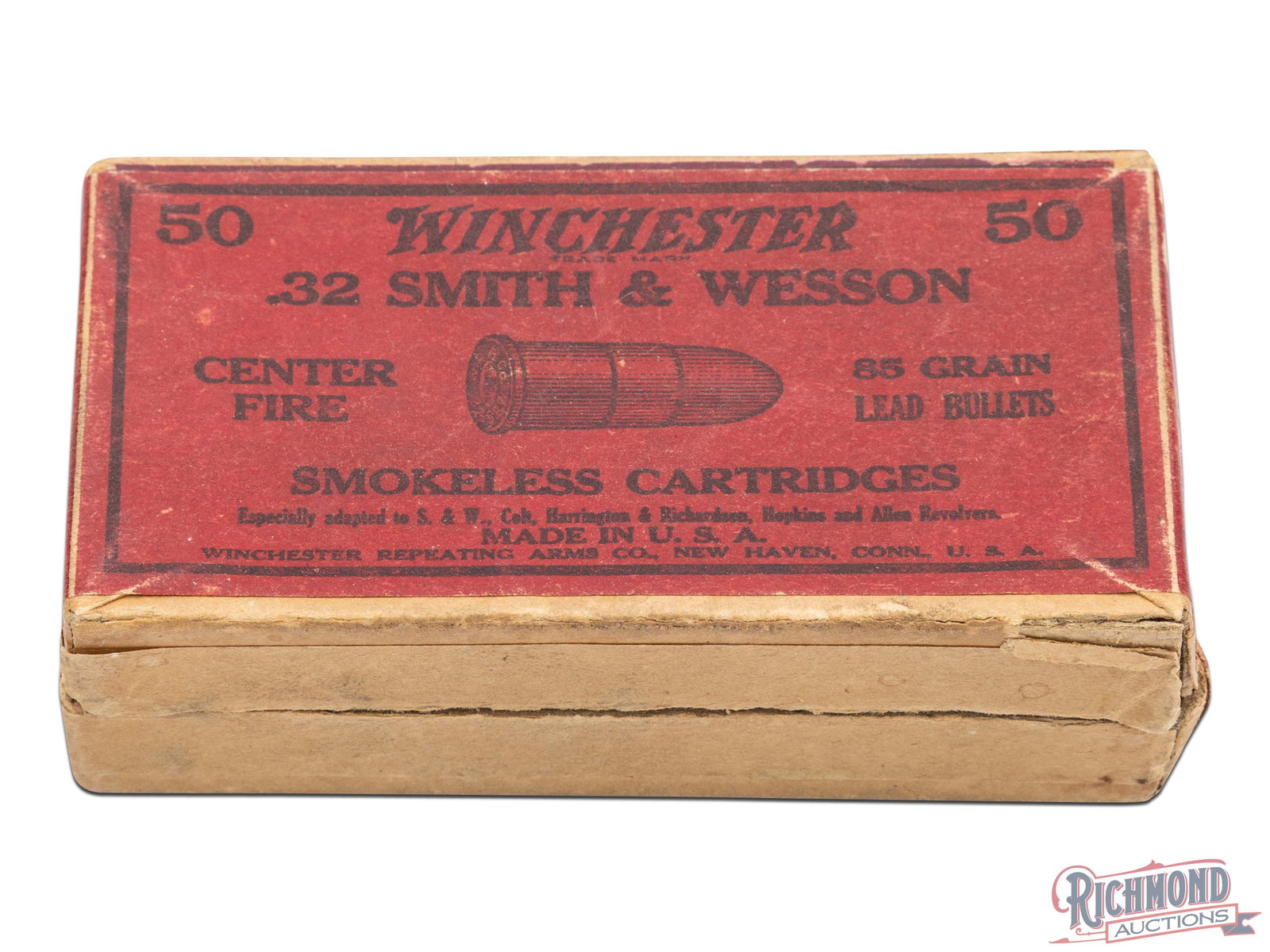 Partial Box Of Winchester .32 Smith & Wesson Center Fire Smokeless Cartridges (1 of 6)