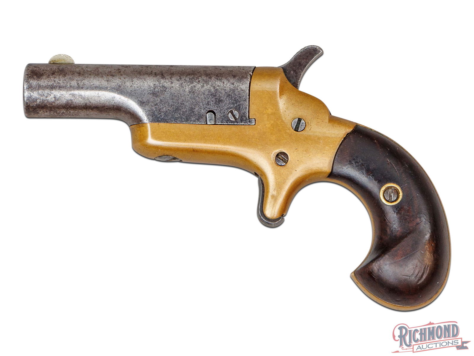Colt Third Model "Thuer" Single Shot Deringer .41 RF Pocket Pistol: Manufactured by Colt between 1875 and 1910. Developed and patented by Colt employee, F. Alexander Thuer. This Deringer has a barrel that pivots to the right on a vertical axis for loading and unloadin