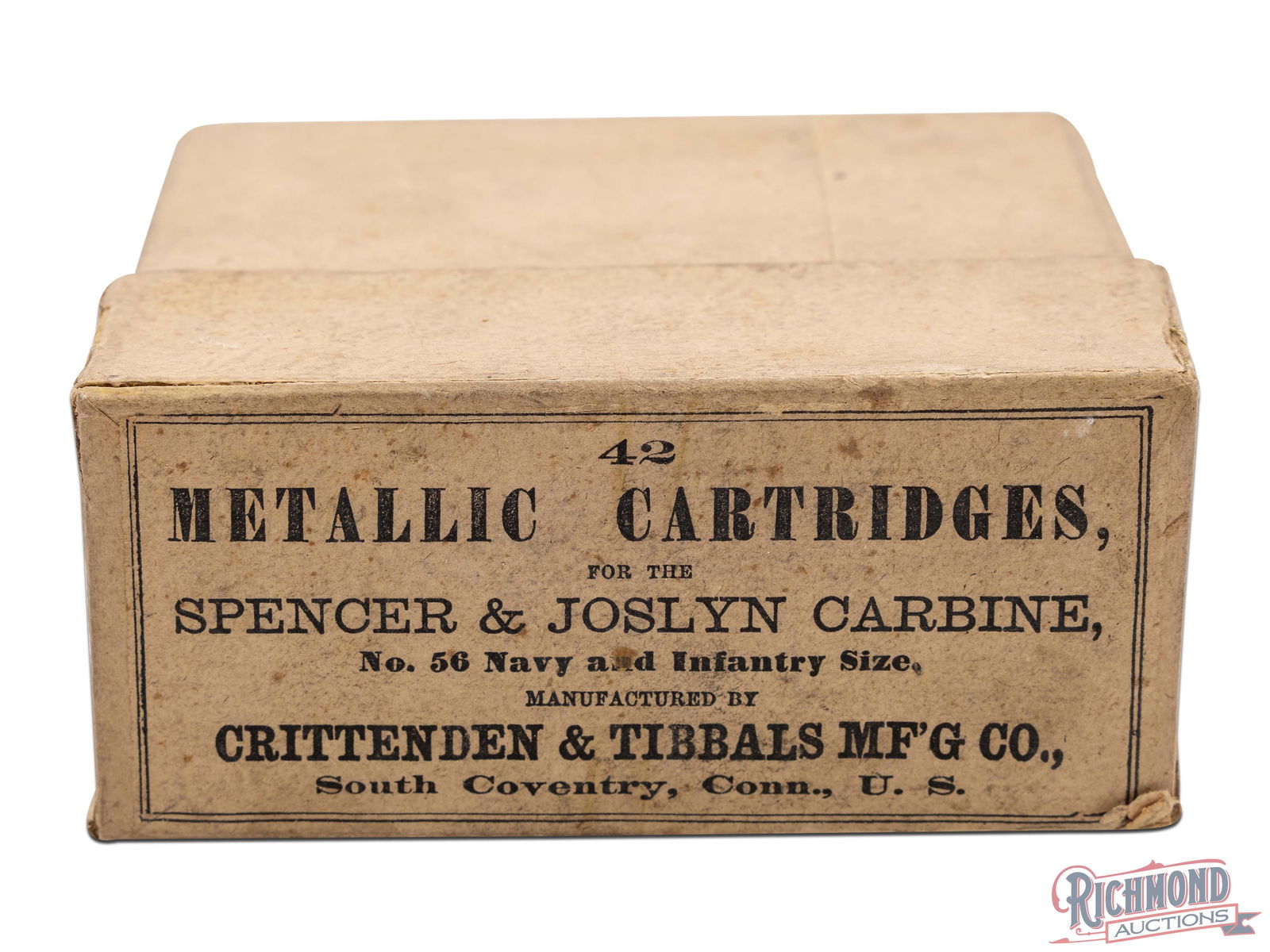 Full Crittenden & Tibbals Mfg .56 Caliber Metallic Cartridges Two Piece Box (1 of 7)