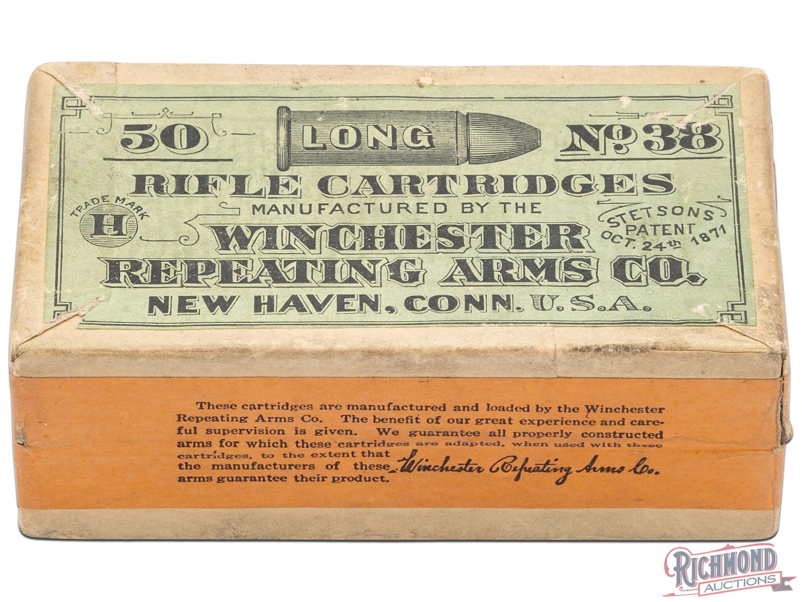 Full Box Of Winchester .38 Rimfire Rifle Cartridges (1 of 8)