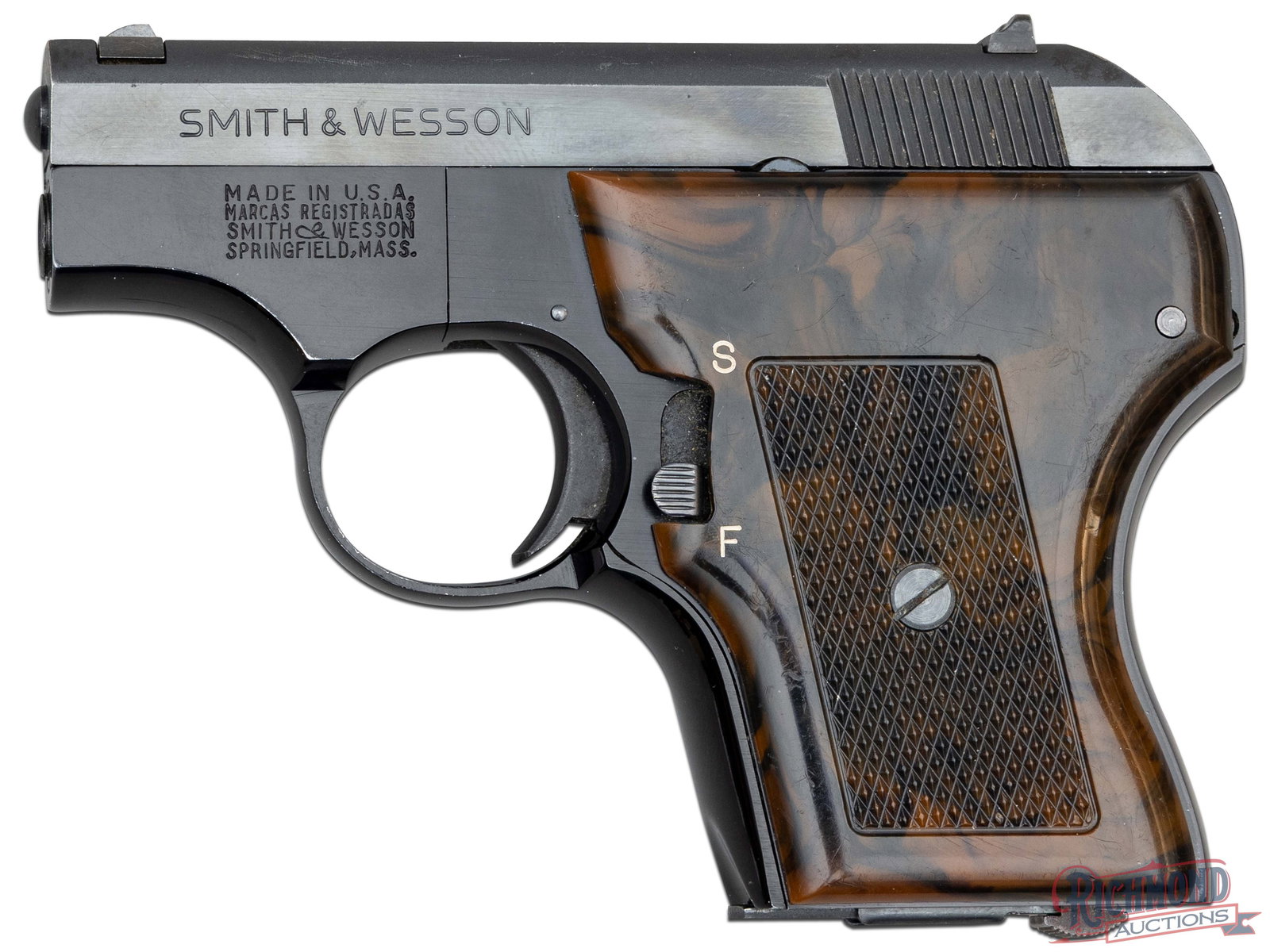 1971 Smith & Wesson Model 61-3 Escort .22 LR Semi-Automatic Pocket Pistol: Manufactured by Smith & Wesson in 1971. The model 61 Escorts only lasted 3 years, quickly making them collector relics. This conceal carry pistol features a 2-1/8" barrel with low profile square rear