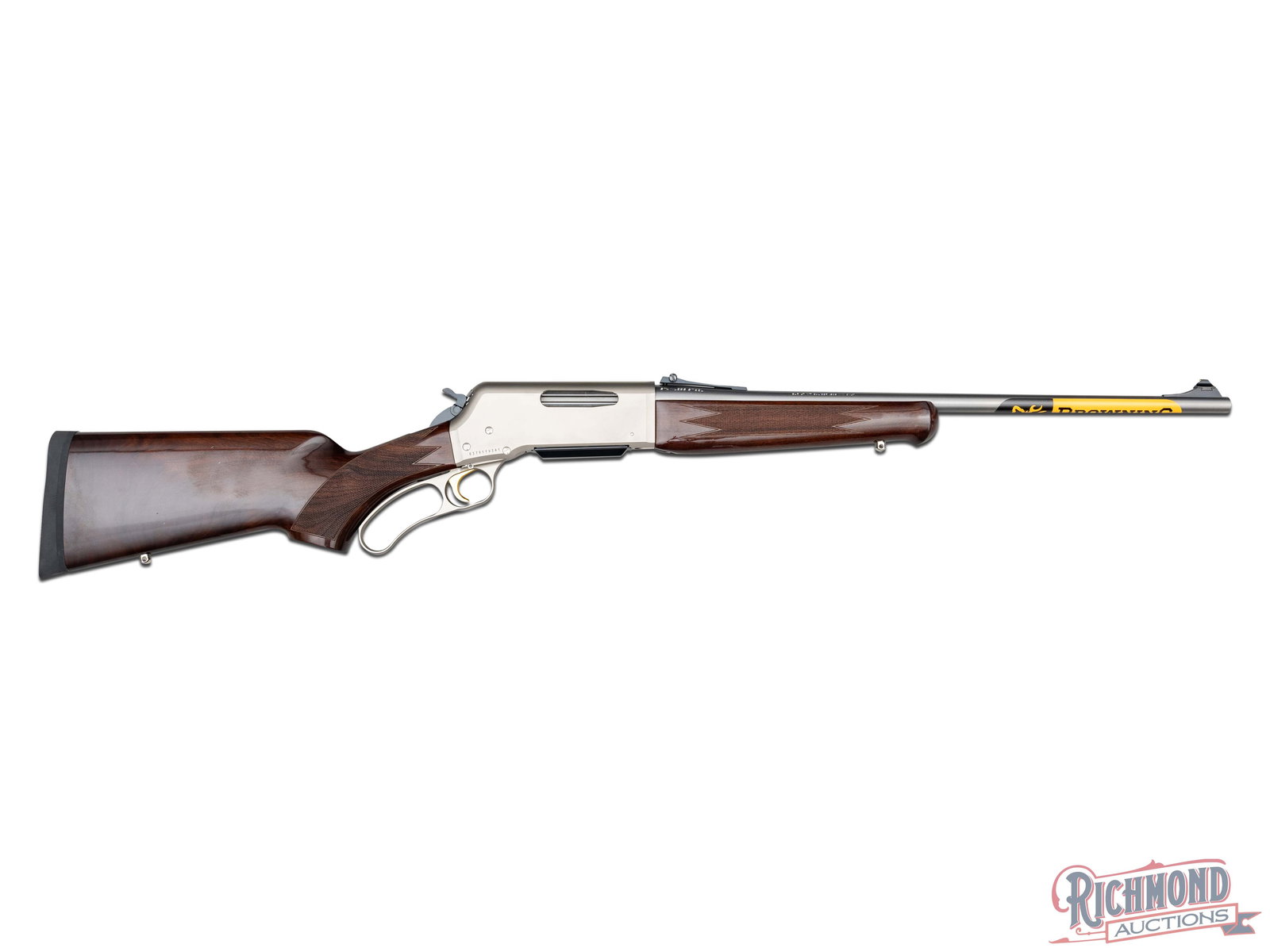 New Boxed Browning BLR Light Weight .308 WIN Lever Action Rifle: Manufactured by Miroku for Browning. This rifle features a 20" stainless steel tapered barrel with rear adjustable notch and ramped front blade with brass bead sights. Matte finish receiver with serra