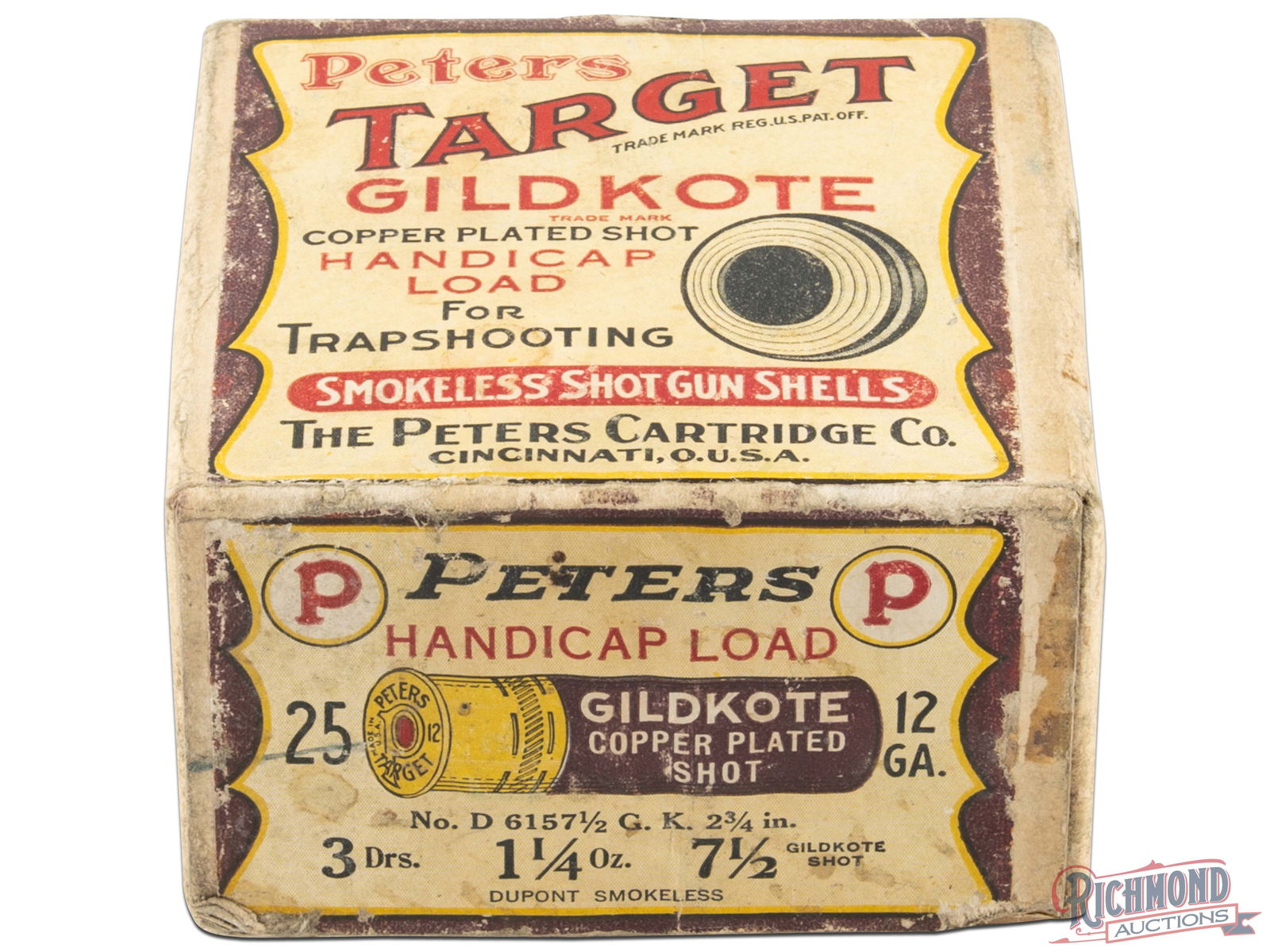 Peters 12 Gauge Target Gildkote Handicap Load Smokeless Shot Gun Shell Two Piece Box (1 of 5)