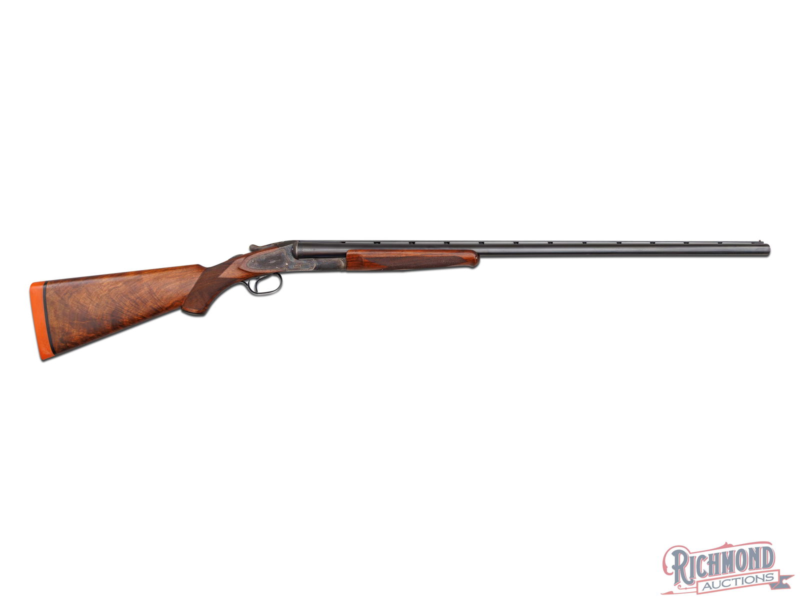 Rare Highly Optioned And Conditioned L.C. Smith Eagle Grade Side By Side Shotgun In 12 Gauge: Made by the Hunter Arms Company in 1926. Eagle Grades are scarce with only 432 of a total of 562 made in 12 Gauge from 1912 to 1939. One of 161 with 32" barrels. Gun has blued rare 32" Nitro Steel bar