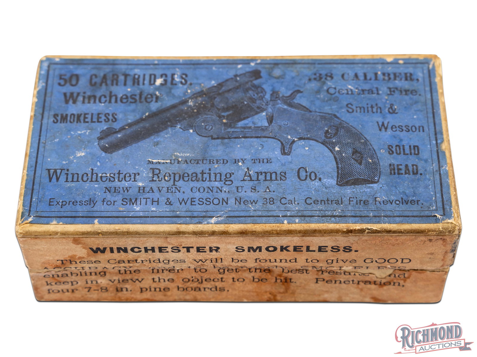 Winchester .38 Smith & Wesson Two Piece Cartridge Box (1 of 7)