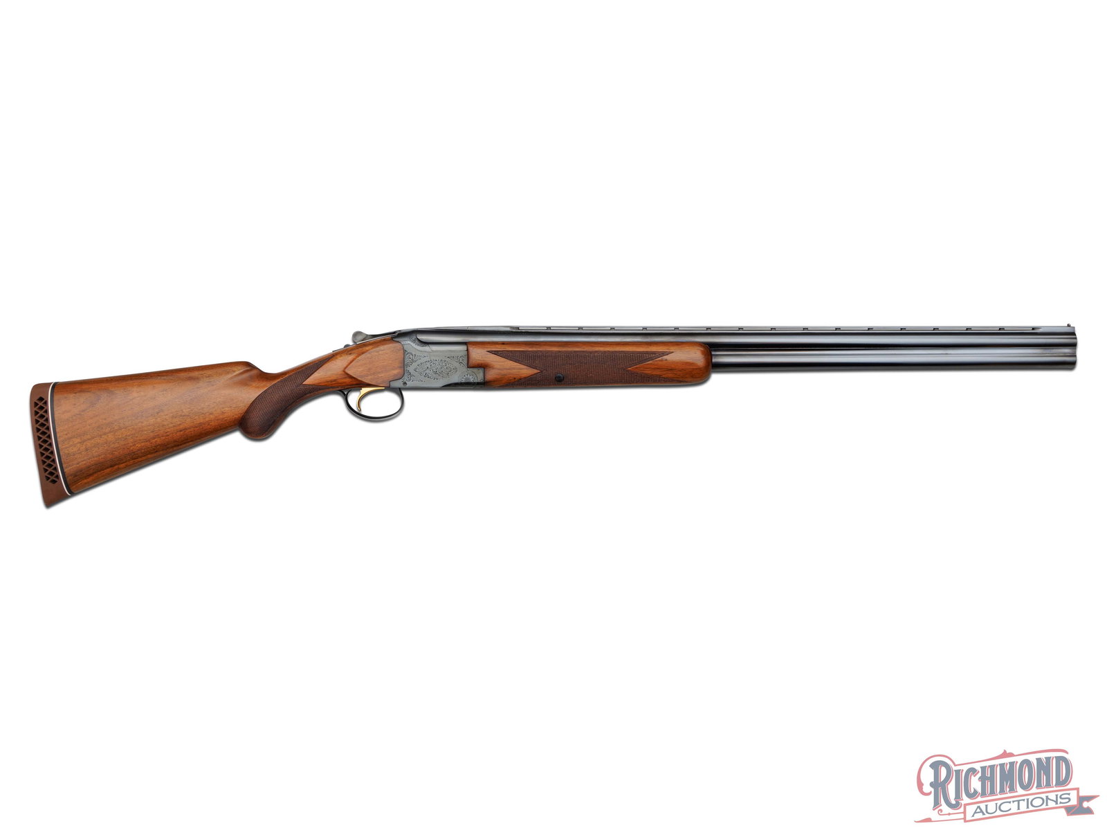 1960 Belgian Browning Grade 1 Superposed 12 Gauge Over/Under 28" Shotgun: Manufactured by Browning in Belgium in 1960. Features 28" blued Special Steel ventilated rib barrels with a brass bead front sight. 12 gauge chambered for 2-3/4" and 3" shells. Choke symbols indicate