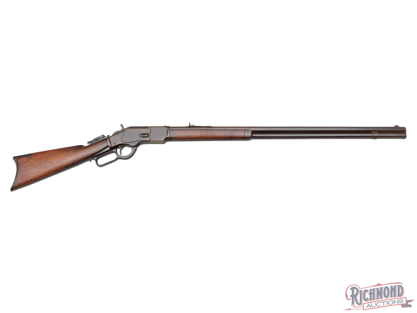 Rare Winchester Model 1873 Lever Action Rifle in 38-40 Caliber with 30 Inch Barrel and Set Trigger (1 of 8)
