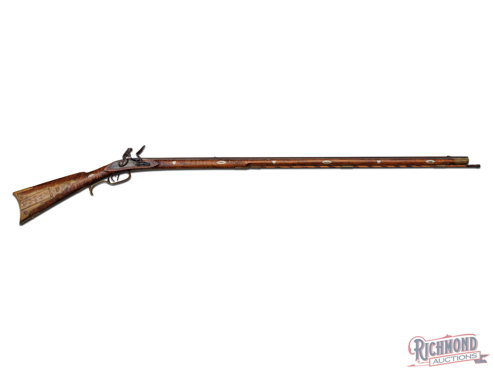 Kentucky Flintlock Fullstock 40 Caliber Rifle Made by Hacker Martin of Joneboro, Tennessee (1 of 15)