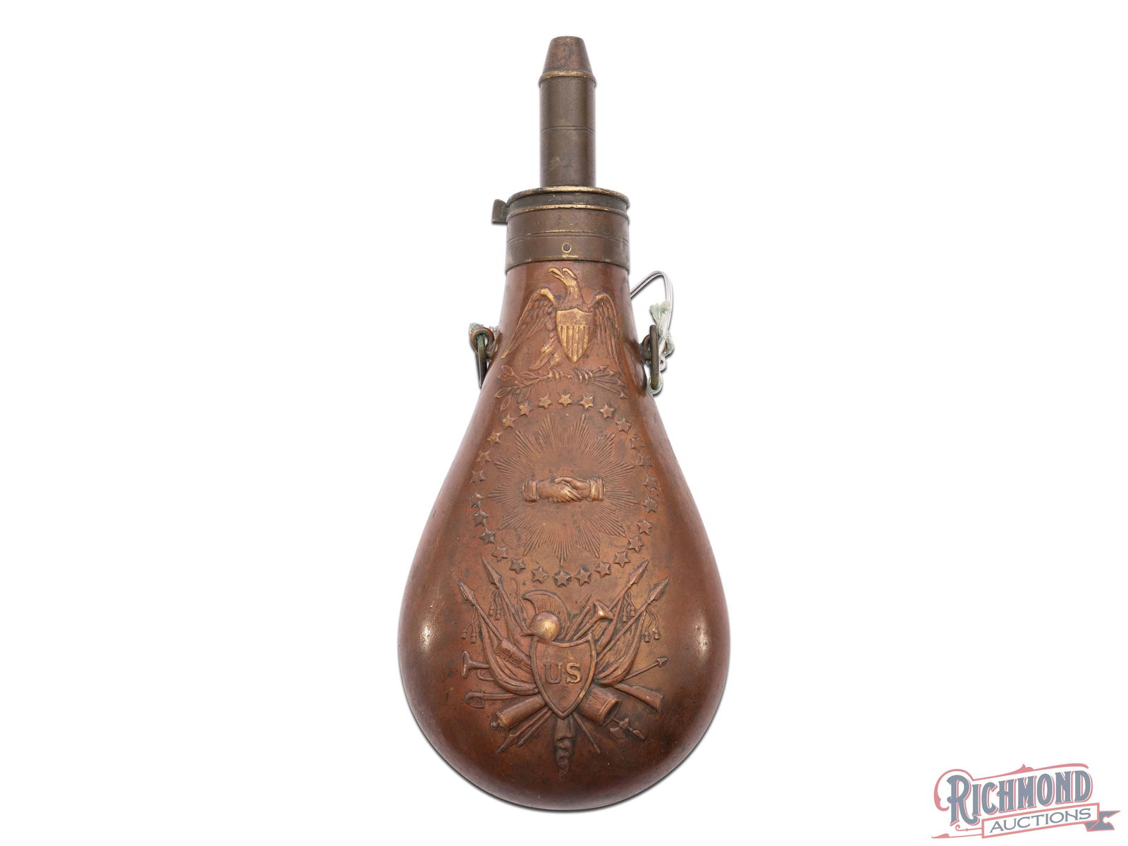 N.P. Ames Peace Flask Powder Flask Dated 1846 (1 of 4)