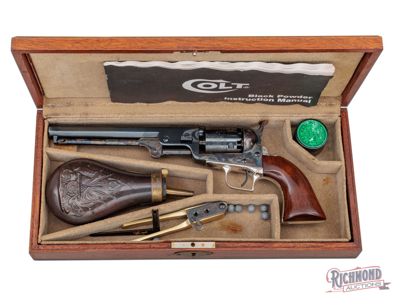 Colt Black Powder 1851 Navy 2nd Generation Reproduction Percussion Revolver Cased Set (1 of 6)