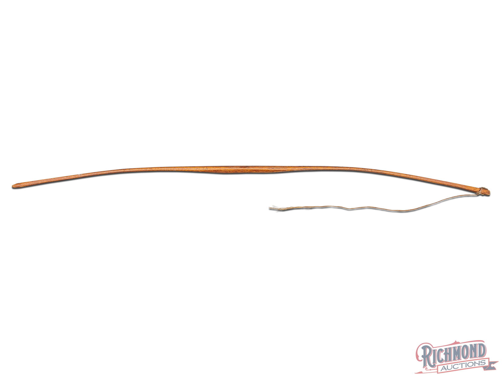 Early 1800's Plains Indian Native American Wood Bow Artifact: Like most plains nations, the bow and arrow was of the upmost importance used to fed and protection. Commonly made of Osage Orange wood from the southern plains or Chokecherry wood of the northern pla