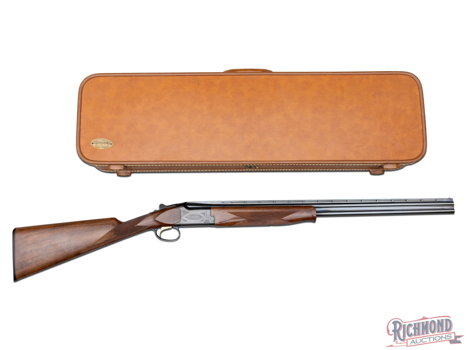 High Condition Cased Browning Citori Superlight .410 Gauge Over/Under 3" Shotgun: Manufactured by Miroku for Browning in early 1993. Features a 26" blued Special Steel ventilated rib barrel with nickel bead front sight. Chambered for 2-1/2" and 3" shells with chokes indicated as Mo