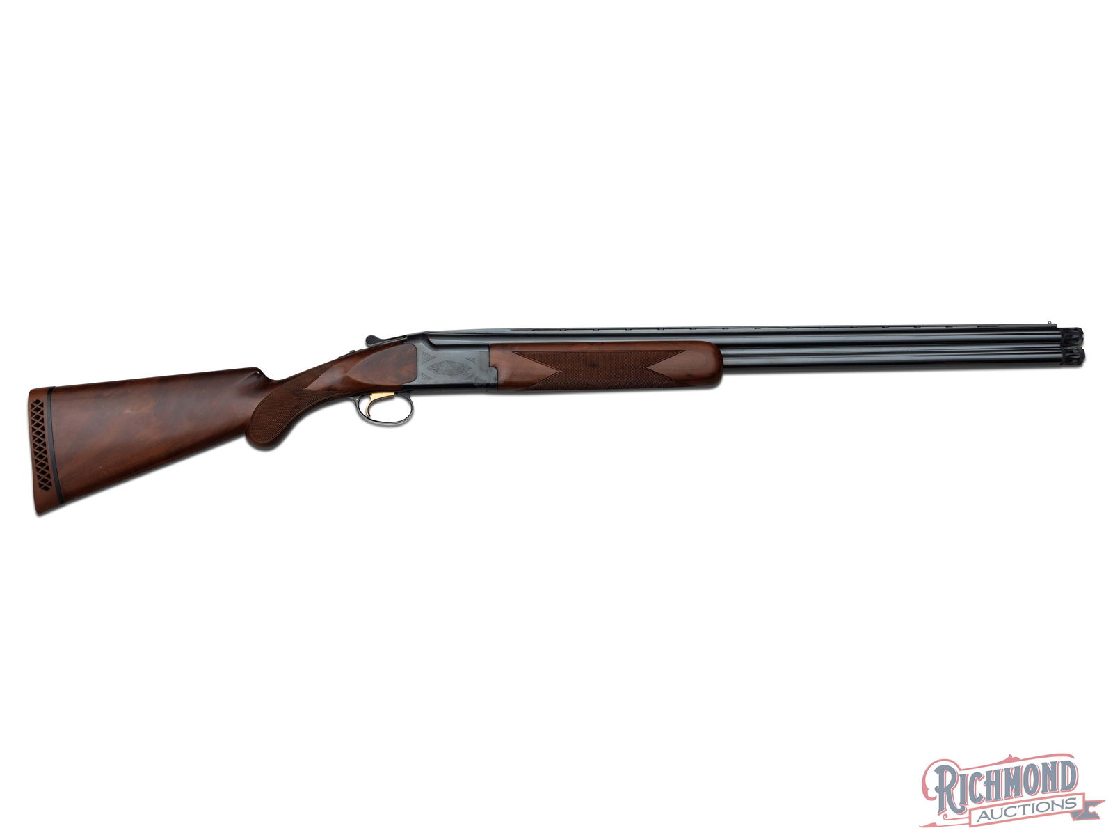 Browning Citori 12 Gauge Over/Under Shotgun 28" With Invector Chokes: Manufactured by Browning in Japan in 1991. Features 28" blued Special Steel ventilated rib barrels with nickel front bead sight. 12 gauge chambered for 2-3/4" and 3" shells with Invector chokes. Blued