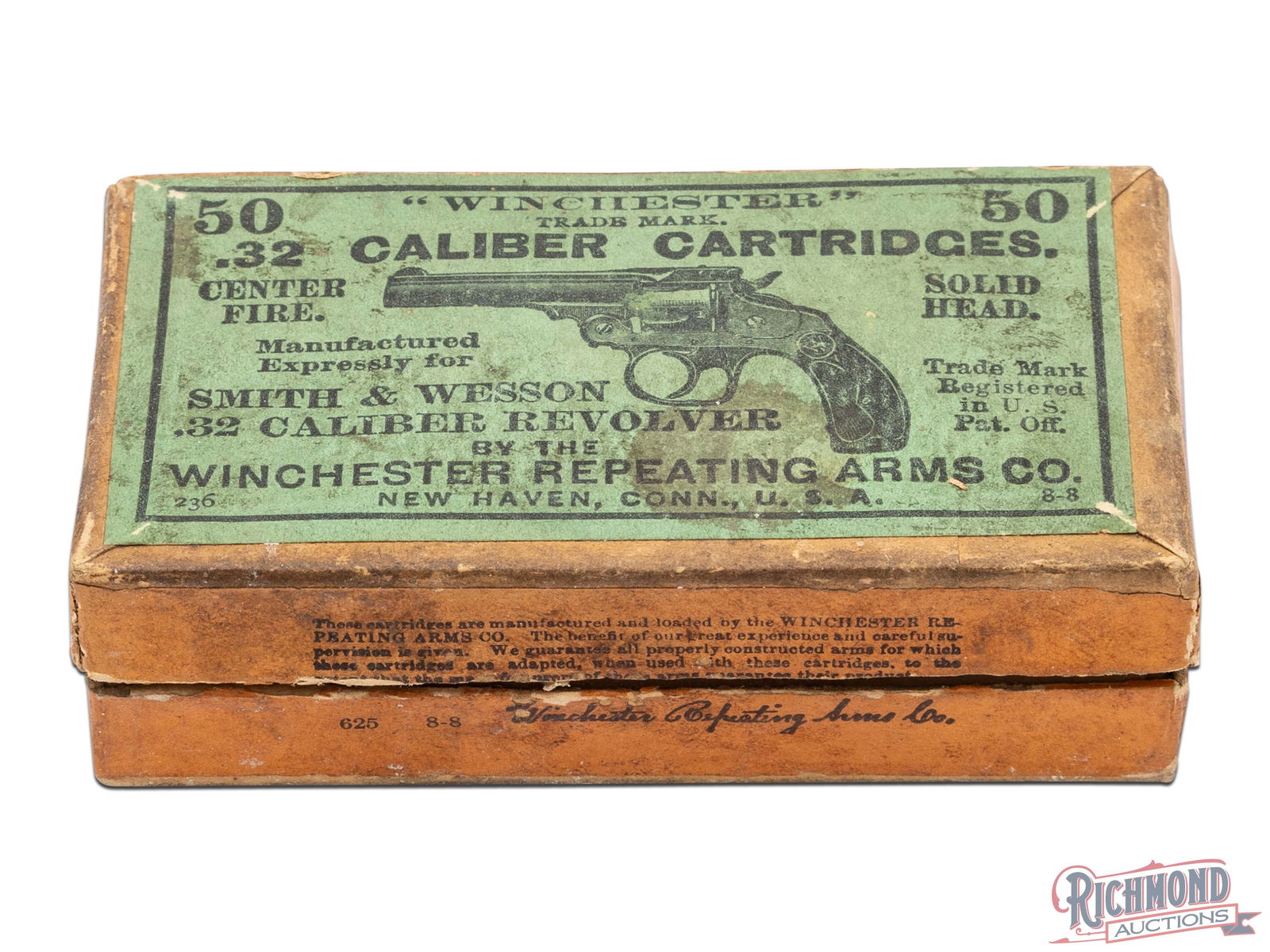 Partial Box Of Winchester .32 Smith & Wesson Center Fire Cartridges (1 of 8)