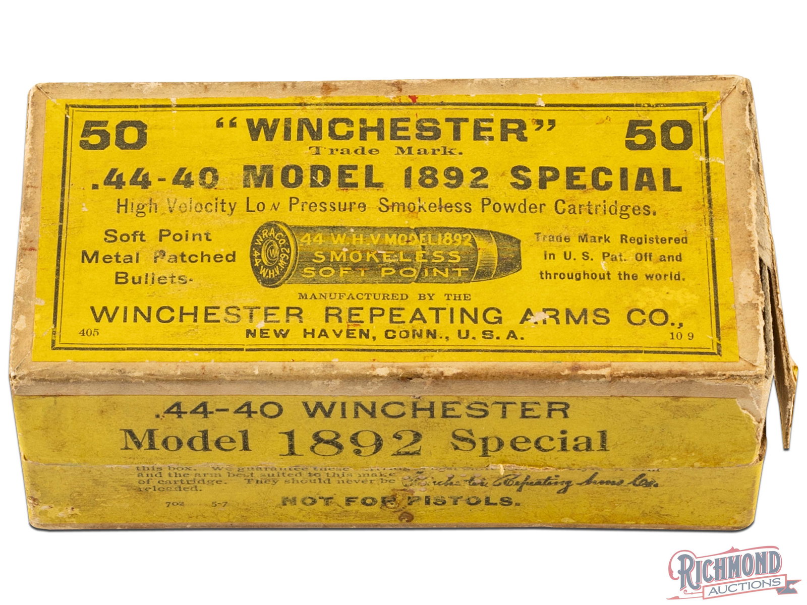 Partial Box Of Winchester .44-40 Model 1892 Special Smokeless Soft Point Cartridges (1 of 6)