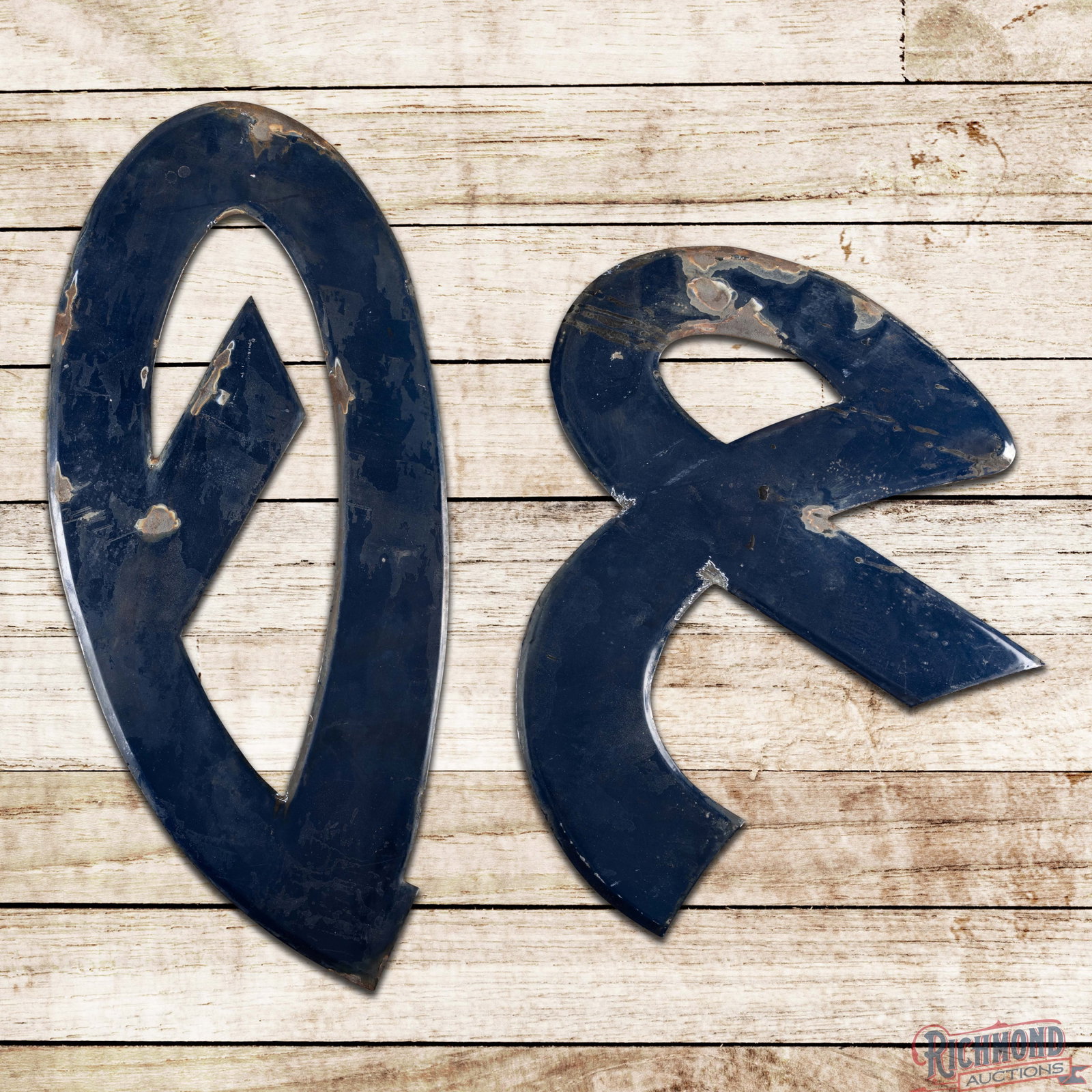 Q and & Convex Single Sided Porcelain Letter & Symbol Sign (1 of 3)
