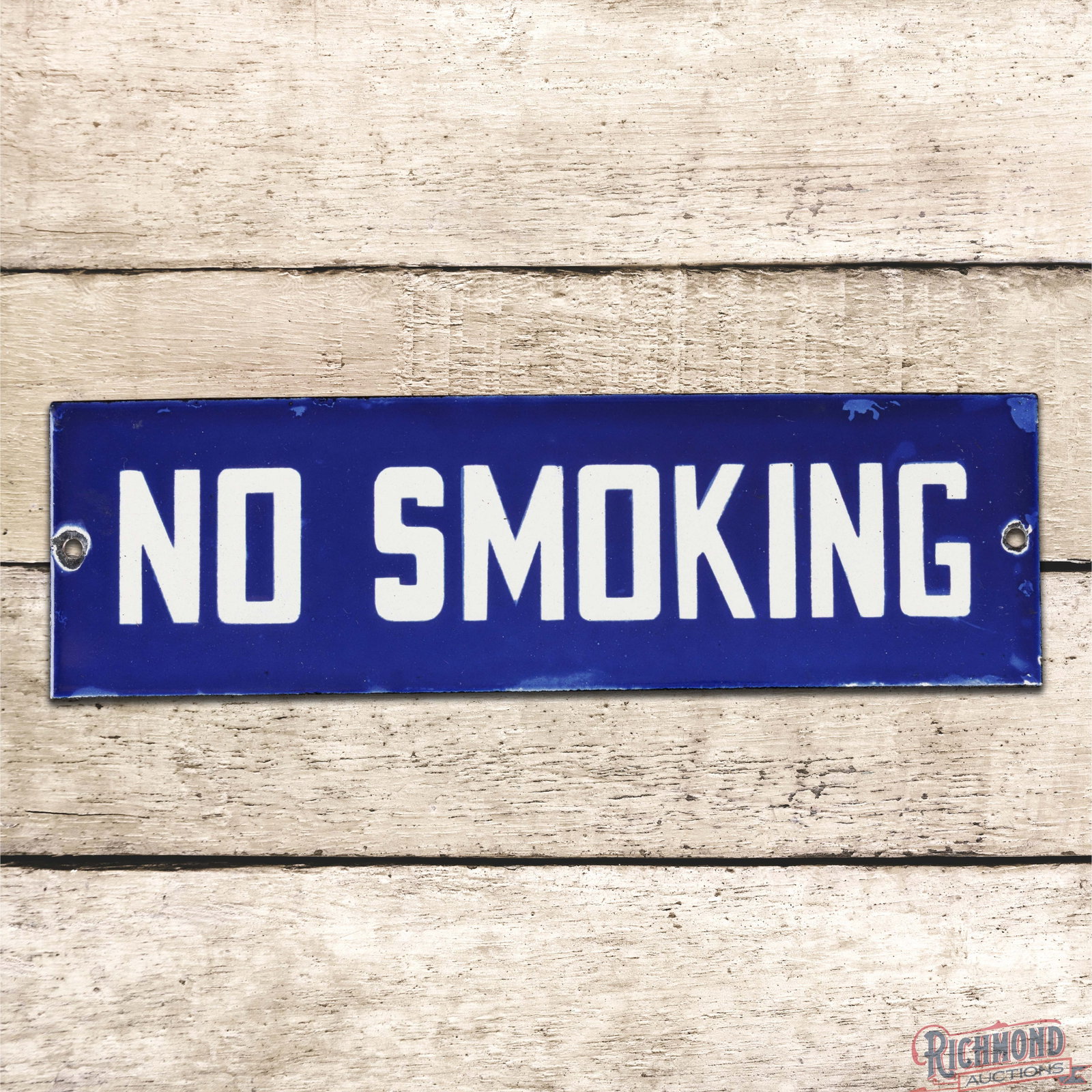 No Smoking 10" Single Sided Porcelain Sign (1 of 3)