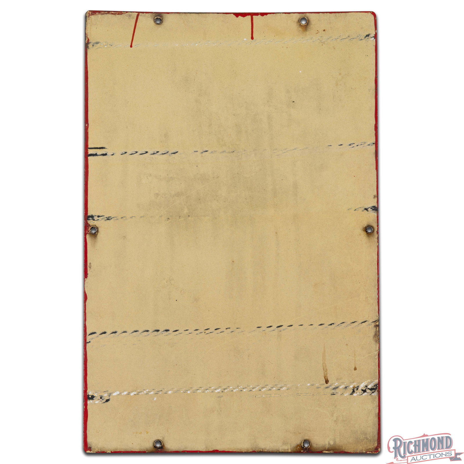 1951 Texaco Fire Chief Gasoline Single Sided Porcelain Pump Plate Sign - 3