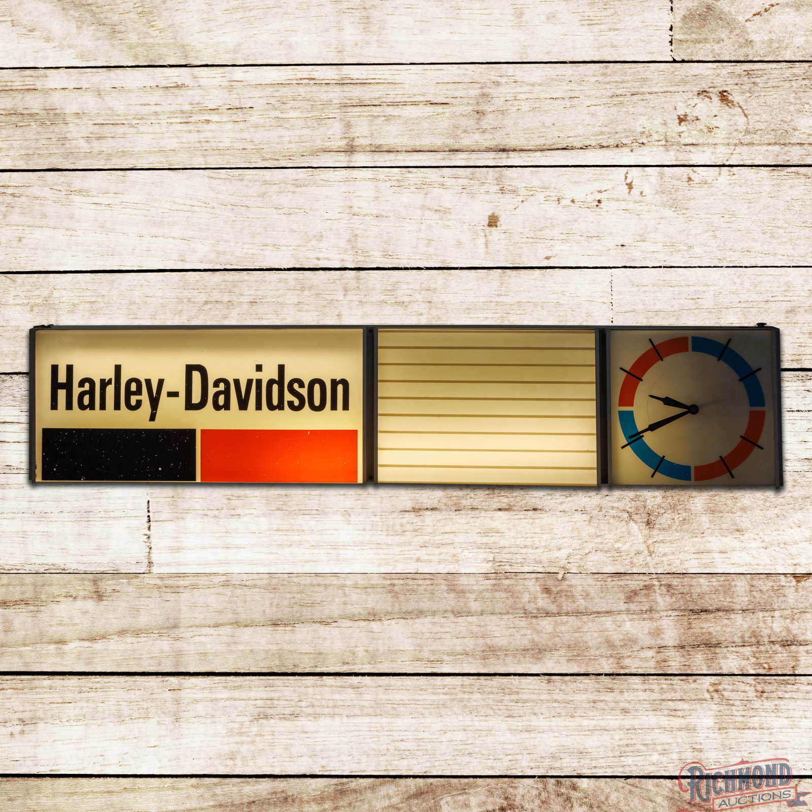 Harley Davdison Lighted Menu Board Sign w/ Clock (1 of 4)