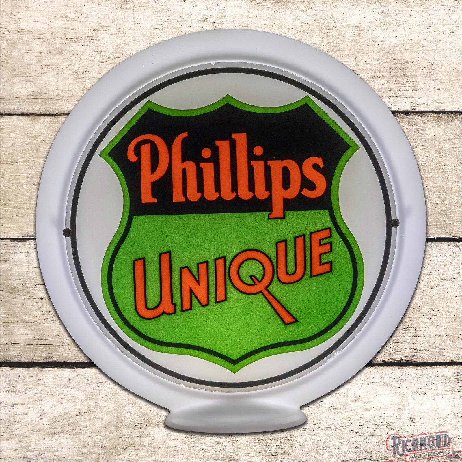 Phillips 66 Unique 13.5" Milk Glass Gas Pump Globe (1 of 6)