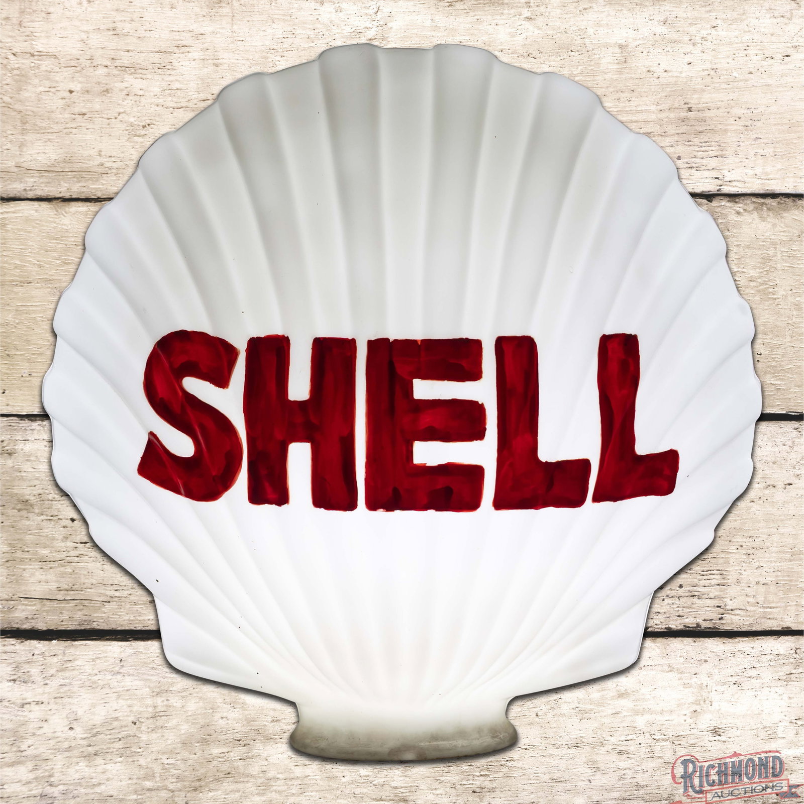 Shell Gasoline OPC Milk Glass Gas Pump Globe (1 of 6)