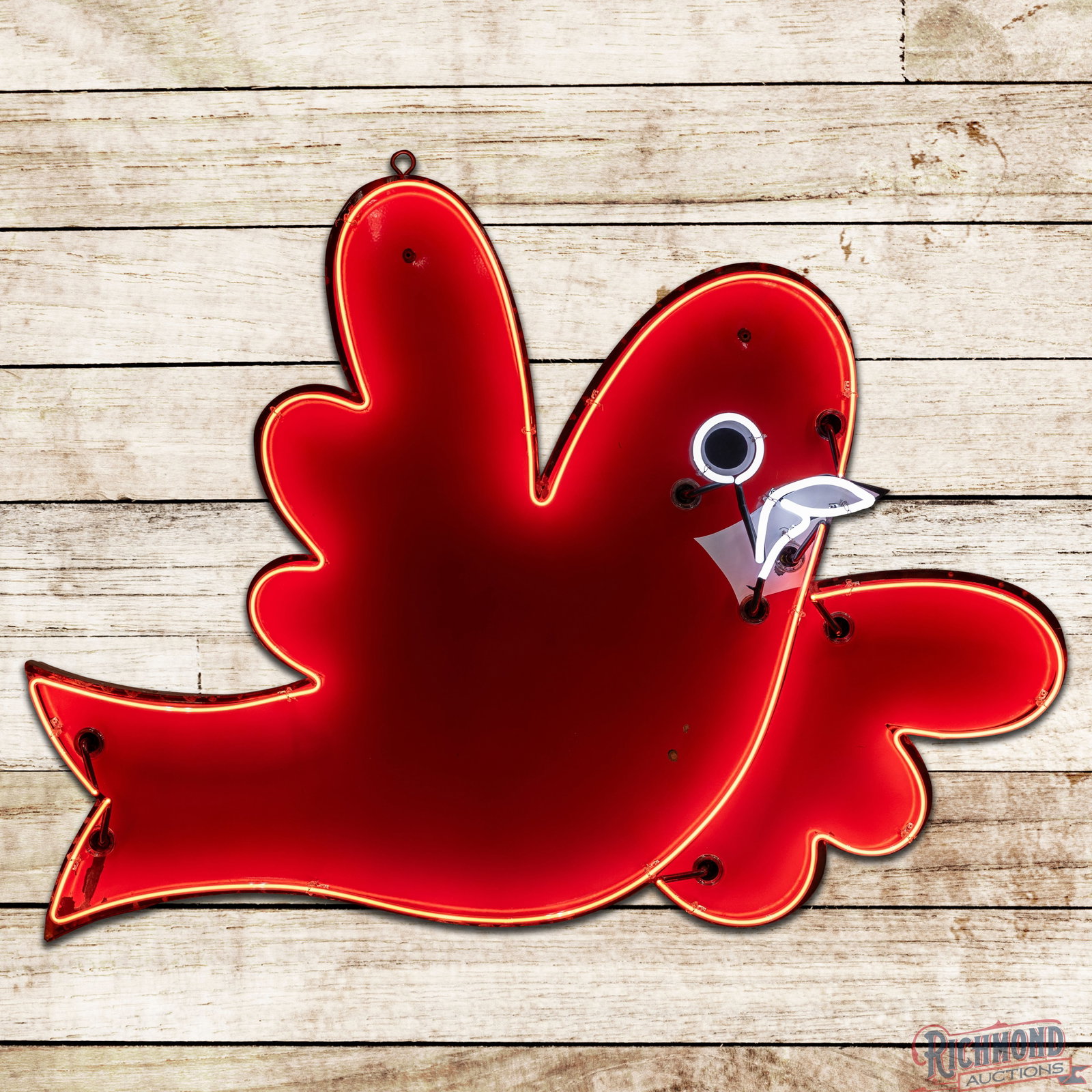 Red Bird 5.5' Die Cut Single Sided Porcelain Factory Neon Sign (1 of 4)