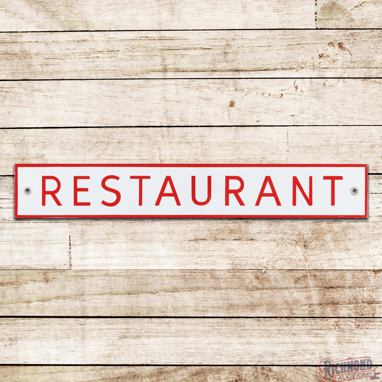 Restaurant 24" Single Sided Porcelain Sign (1 of 3)