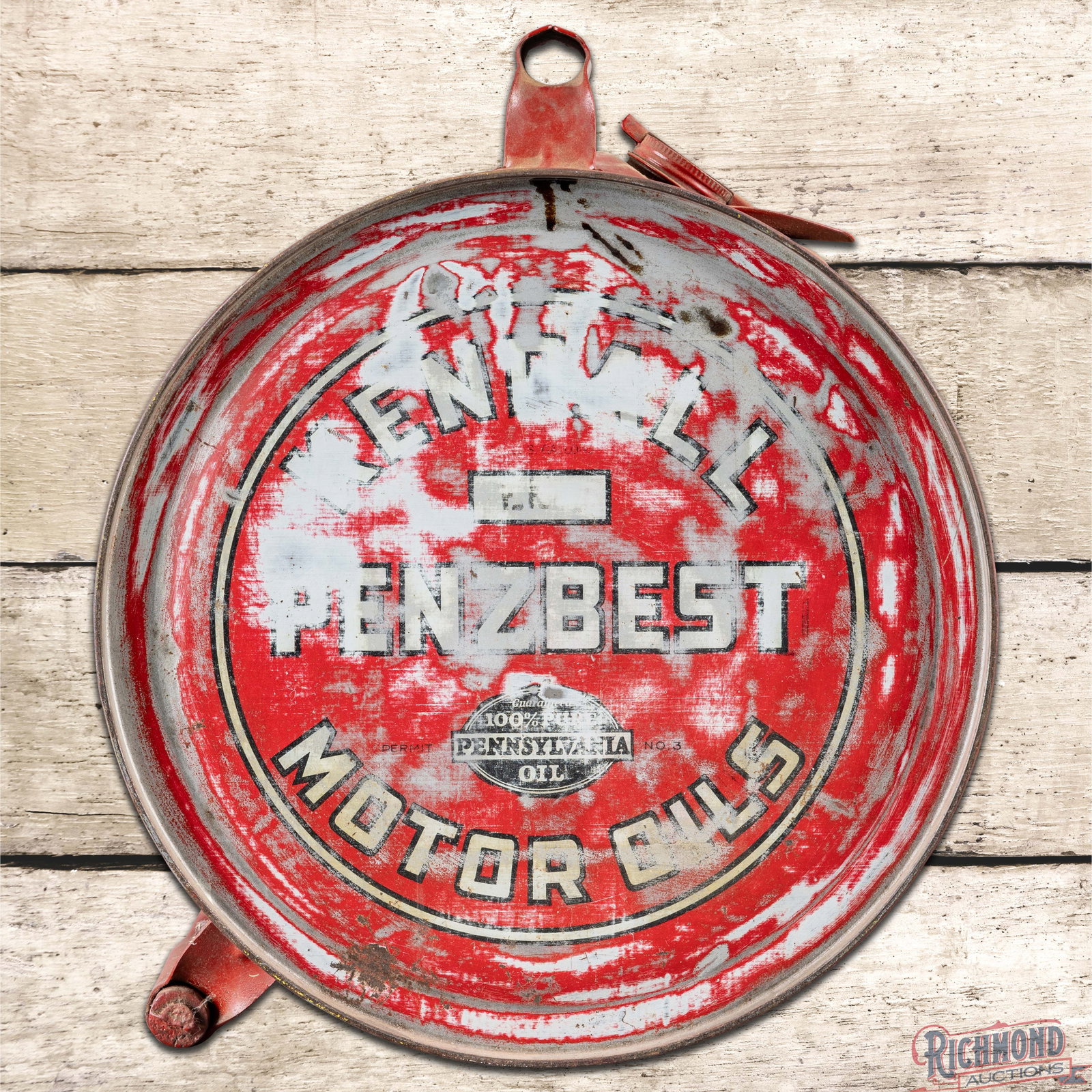 Kendall Penzbest Motor Oils Metal Five Gallon Rocker Can w/ Seal (1 of 5)