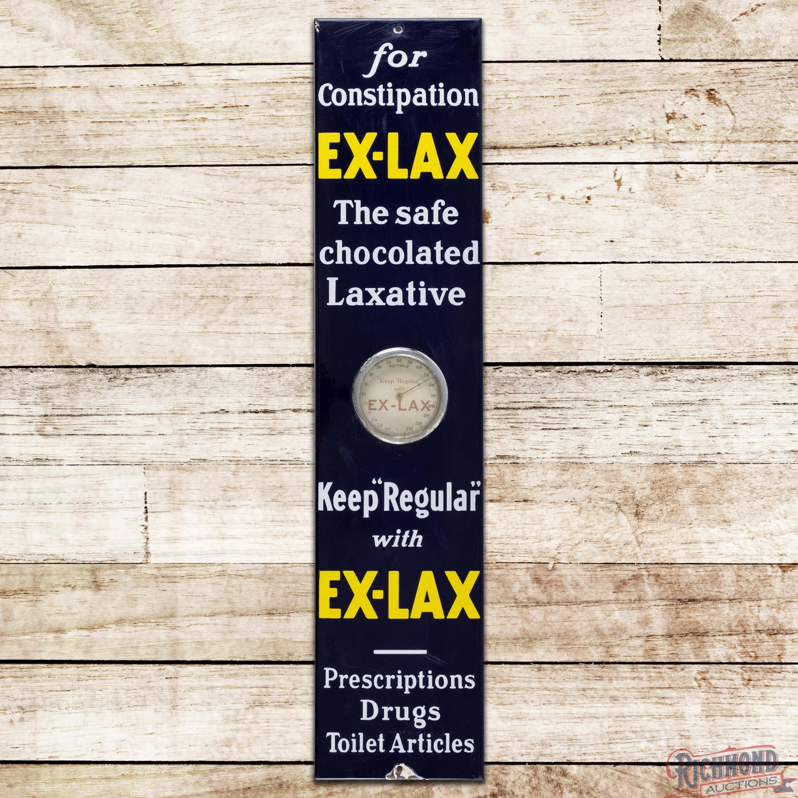 Constipation Ex-Lax Safe Chocolated Laxative Prescription Drugs Toilet Article Porcelain Thermometer (1 of 3)