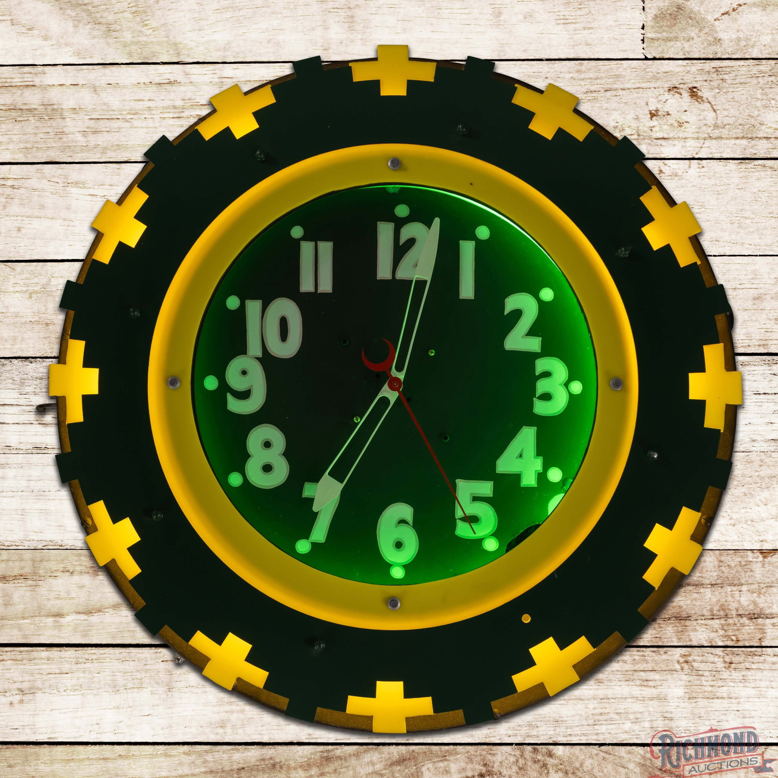 26" Aztec Neon Advertising Clock "Restored" (1 of 4)