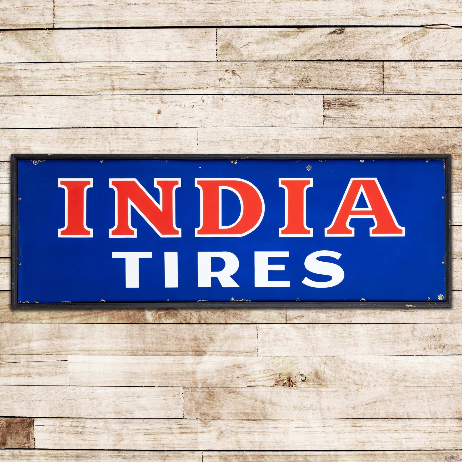 Indian Tires Horizontal 6' Single Sided Porcelain Sign (1 of 3)