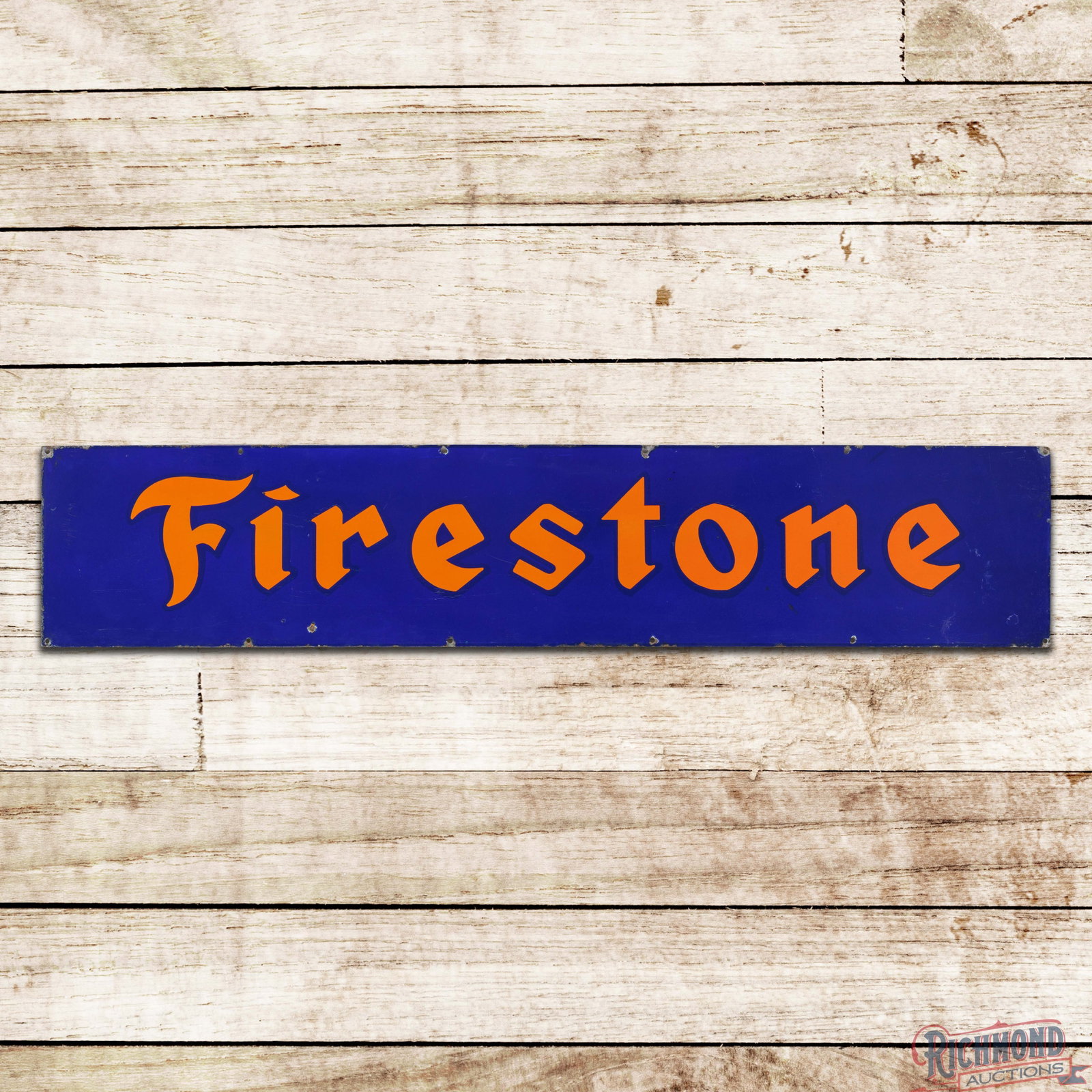 Firestone Tires Horizontal 5' Single Sided Porcelain Sign (1 of 3)