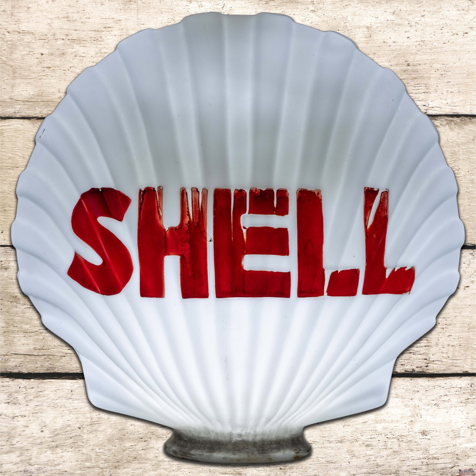 Shell Gasoline OPC Milk Glass Gas Pump Globe (1 of 6)