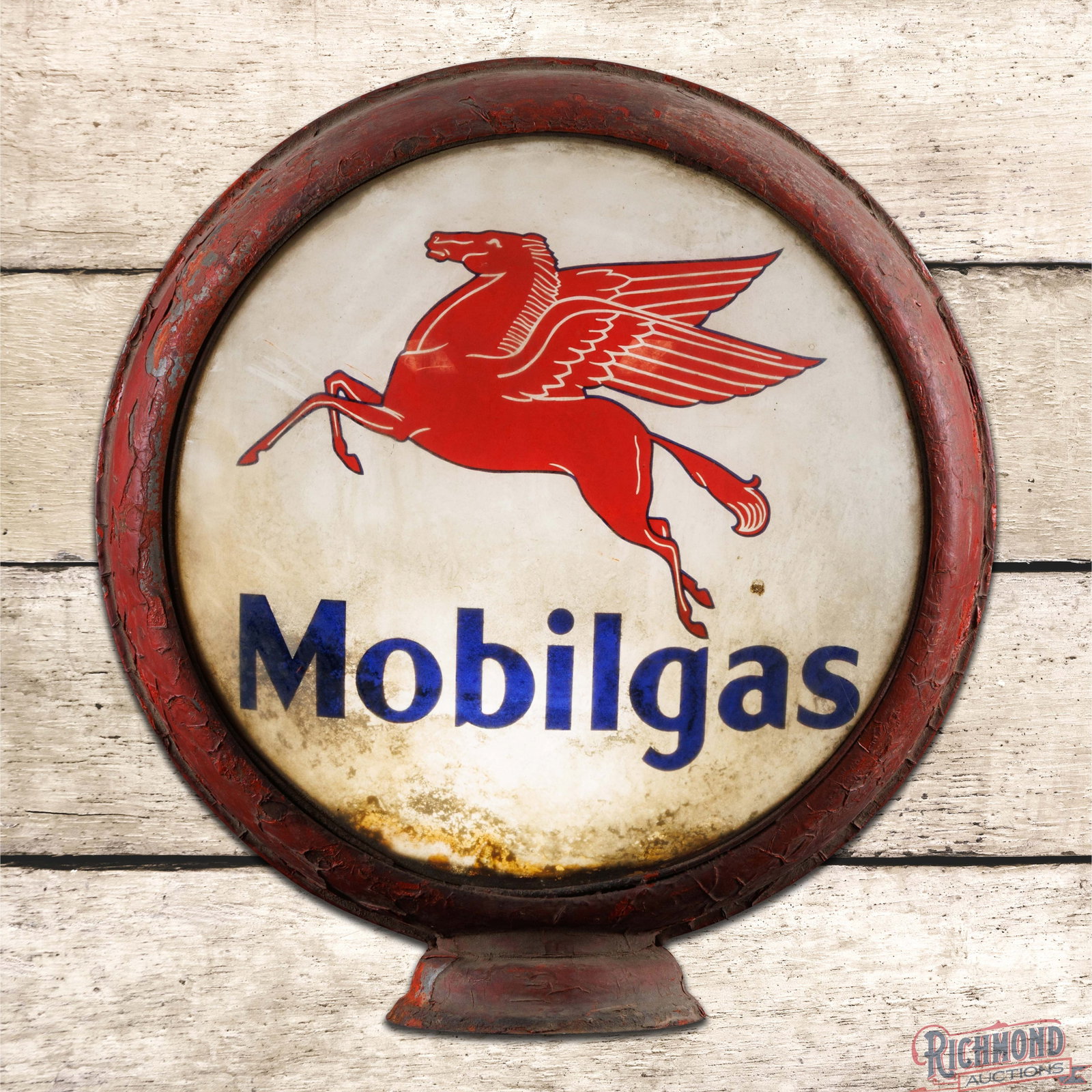Mobilgas 16.5" Complete HP Metal Gas Pump Globe (1 of 5)